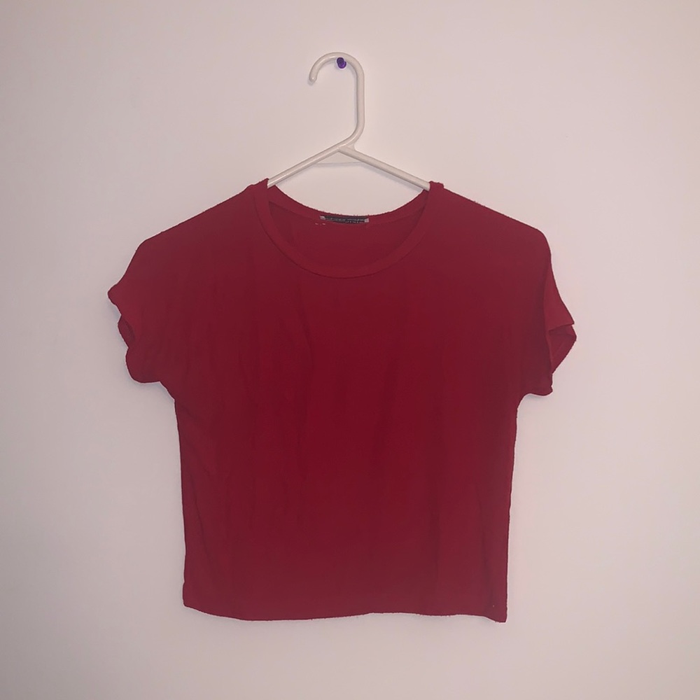 Red crop top